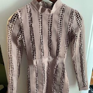 Long sleeve missguided dress mauve